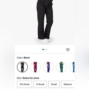 Ultra soft black scrub pants size small